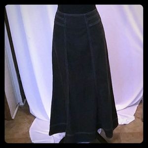Black jeans skirt